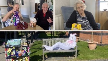 Easter bunny visits Toxteth care home Residents